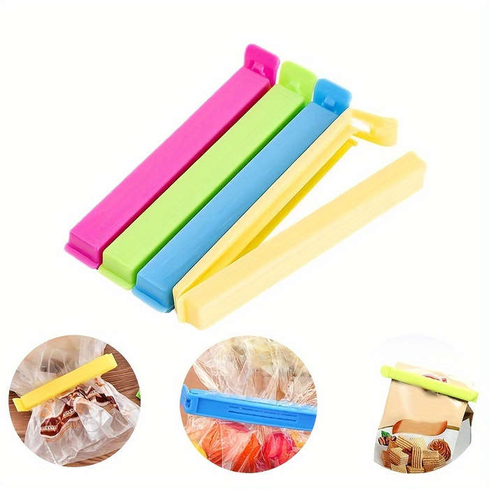 10pcs Vibrant Multi-Color Reusable Plastic Food Sealing Clips