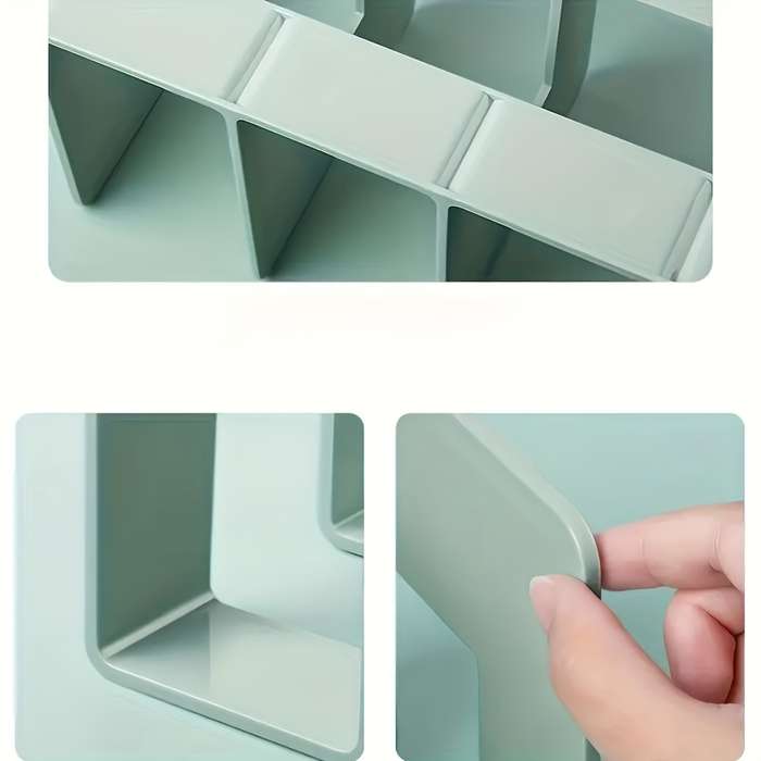 Green Plastic Bookshelf with DIY Panda Design