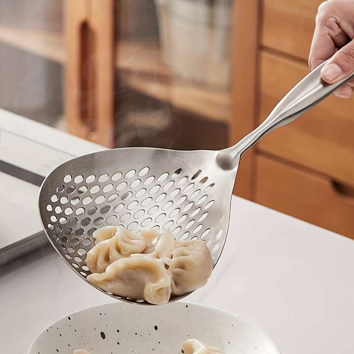 1pc Large Stainless Steel Colander Skimmer