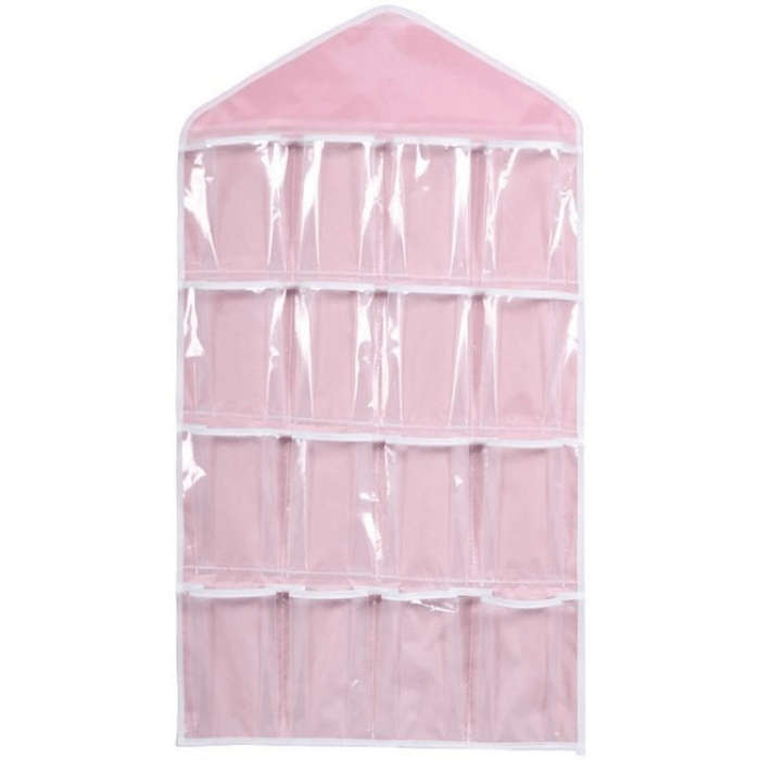 16-Pocket Clear Hanging Organizer For Socks