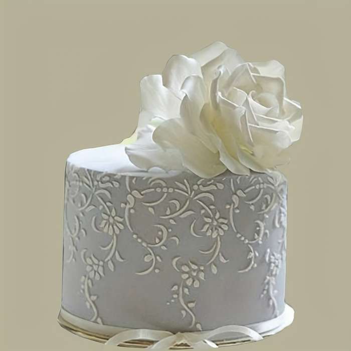 Flower Garland Shape Cake Stencil