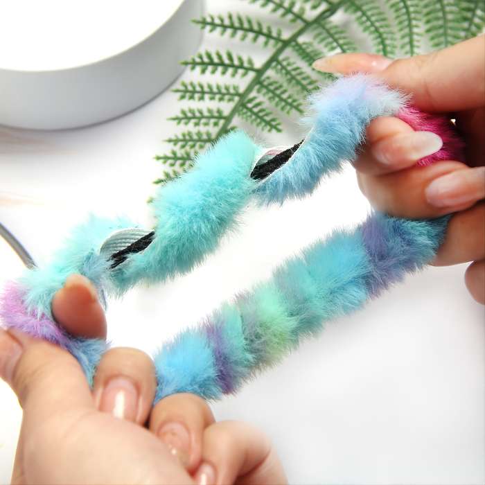5pcs Elegant Plush Tie-Dye Hair Scrunchies