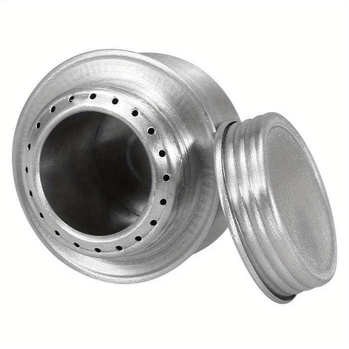 Portable Mini Aluminum Golden Alcohol Stove With Cover For Camping