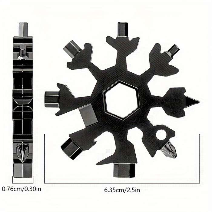 1pc 18-in-1 Snowflake Multi-Tool