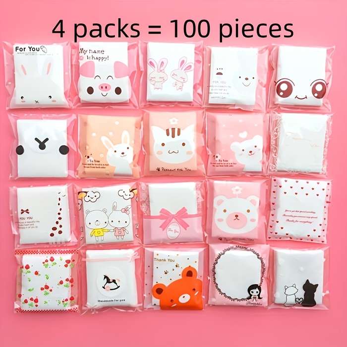 100pcs Cute Cartoon Makeup Remover Wipes