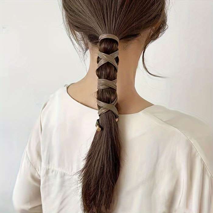 PU Leather Hair Ties for Women
