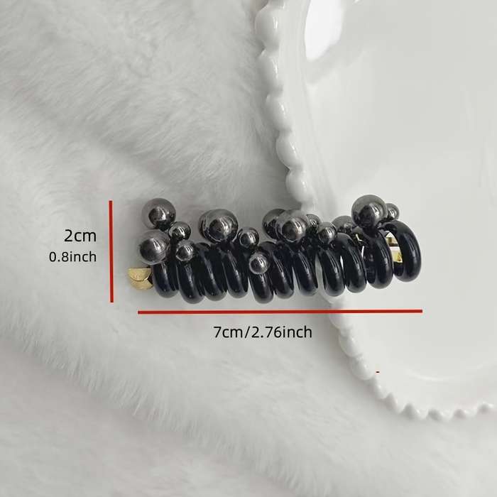 Chic Beaded Spiral Hair Tie