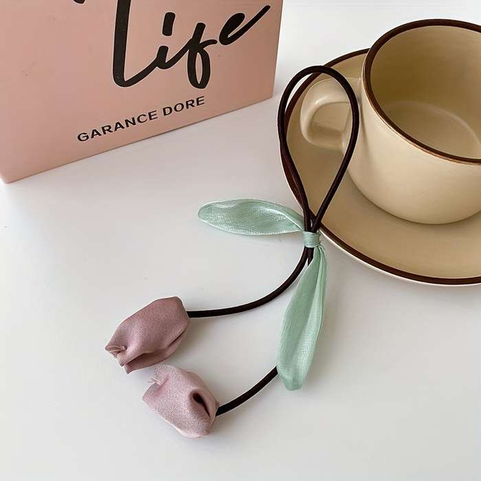 Elegant Silk Floral Hair Ties