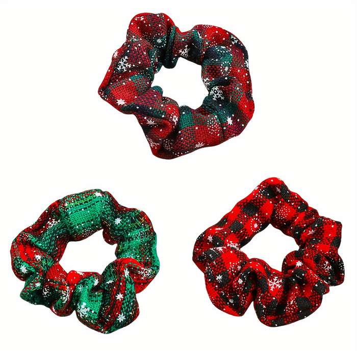 Christmas Charm Hair Scrunchies Set