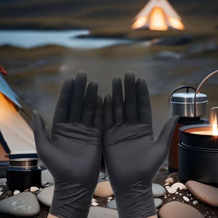 Multi-Purpose Black Disposable Gloves