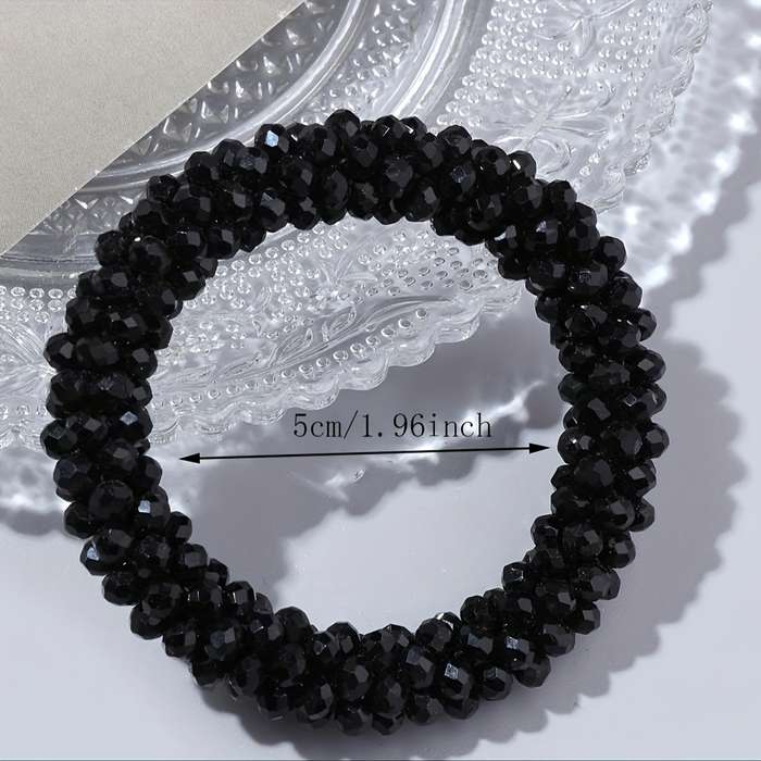 Crystal Handmade Beaded Hair Tie