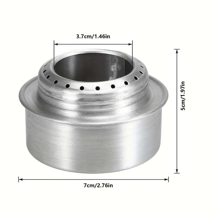 Portable Mini Aluminum Golden Alcohol Stove With Cover For Camping
