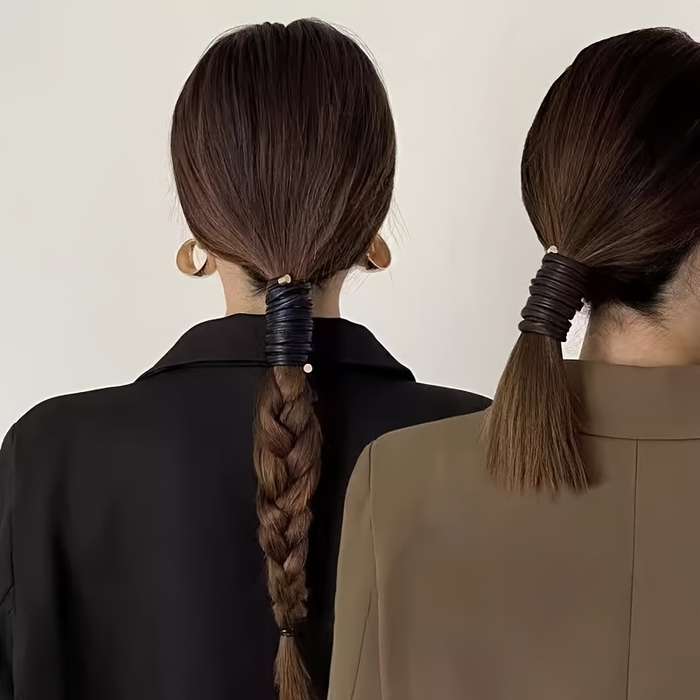 PU Leather Hair Ties for Women