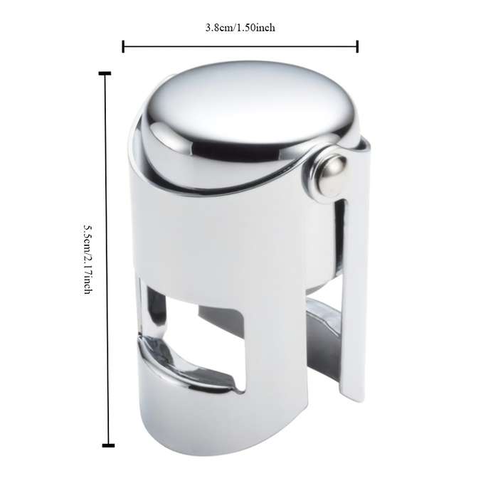 2-Piece Premium Stainless Steel Champagne Plug