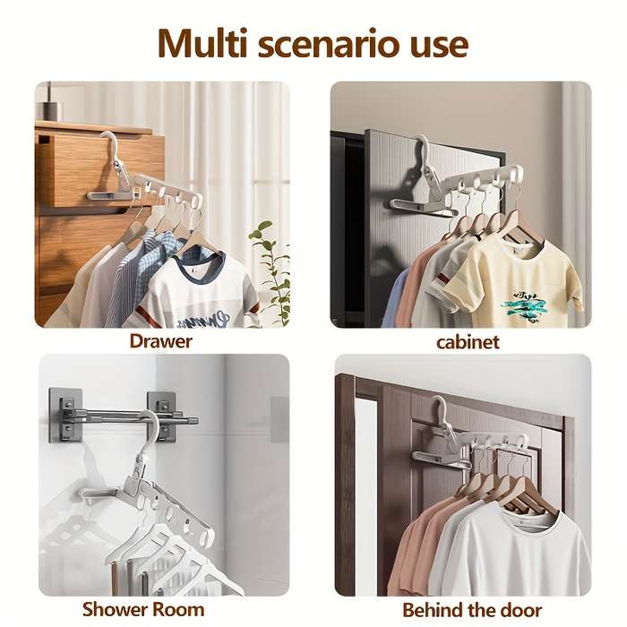 1pc Wall-Mounted Folding Drying Rack
