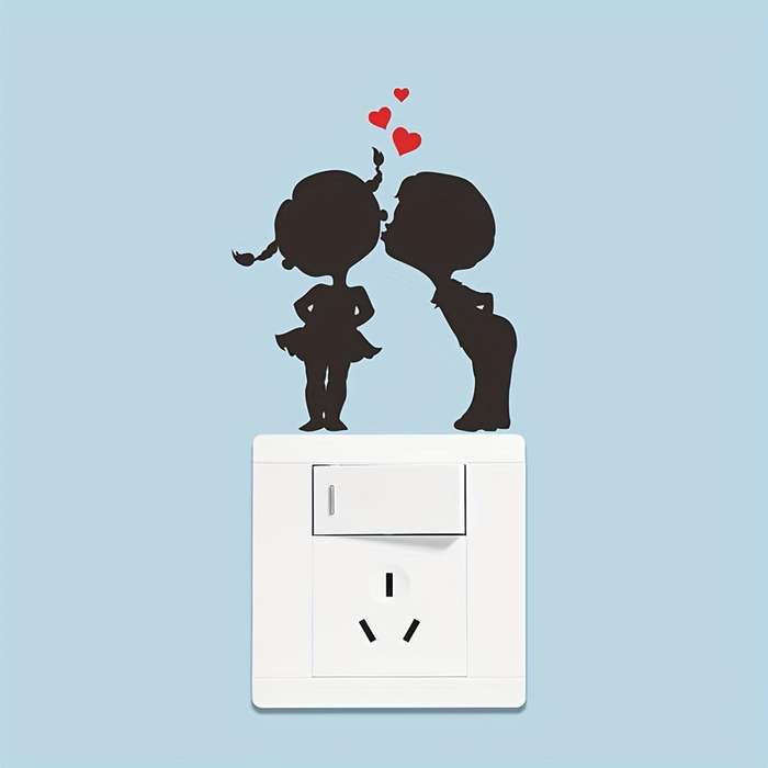 Cartoon Couple Switch Sticker