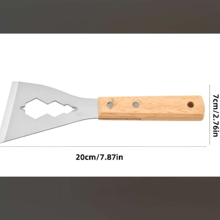 1pc Multi-Purpose Metal Shovel Knife with Wooden Handle