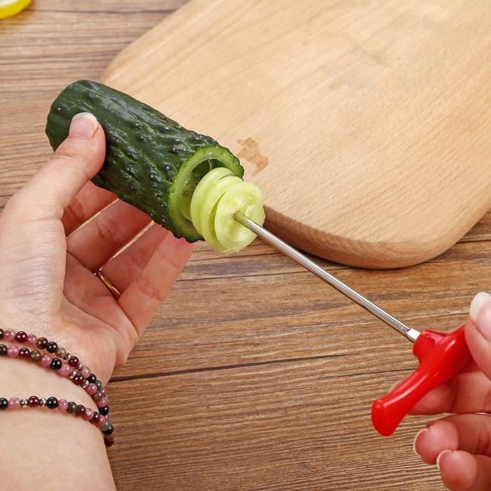 1pc Stainless Steel Spiral Vegetable Slicer