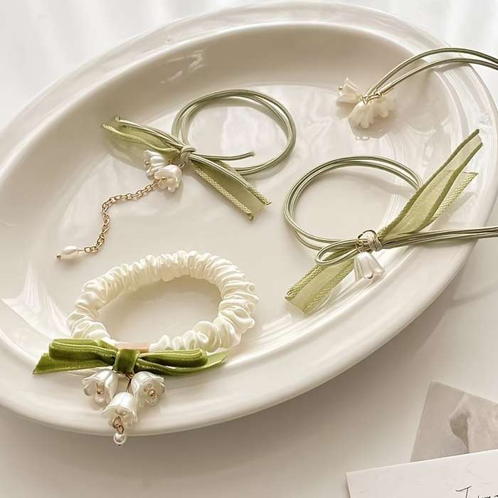 3pcs Elegant Bow Hair Rings