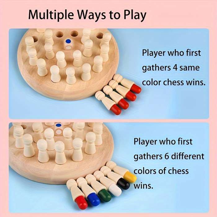 Wooden Memory Match Game