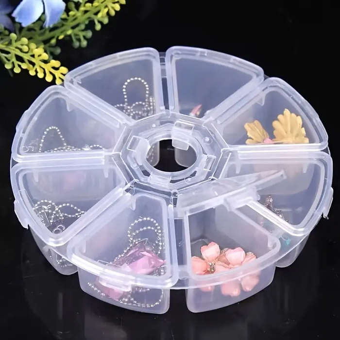 1pc 8-Grid Transparent Storage Box