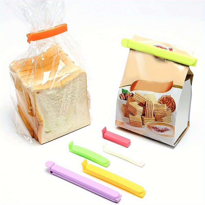10pcs Vibrant Multi-Color Reusable Plastic Food Sealing Clips