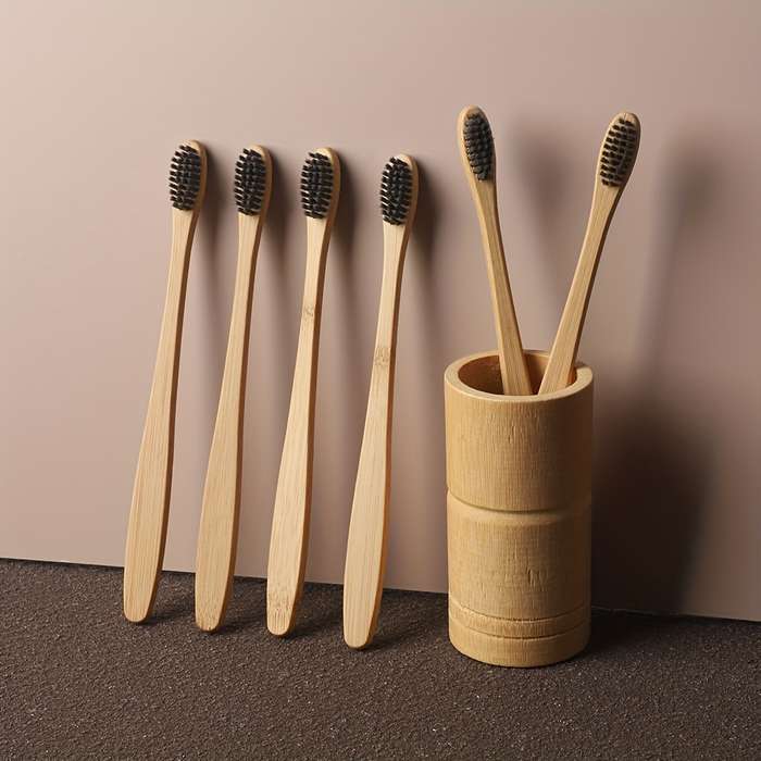 6pcs Bamboo Toothbrush