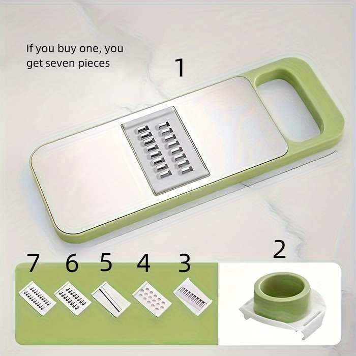 7pcs Stainless Steel Multifunctional Vegetable Slicer and Grater Set