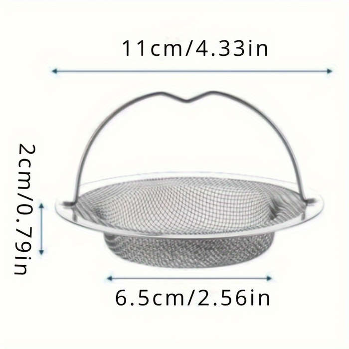 1pc Stainless Steel Sink Strainer with Handle