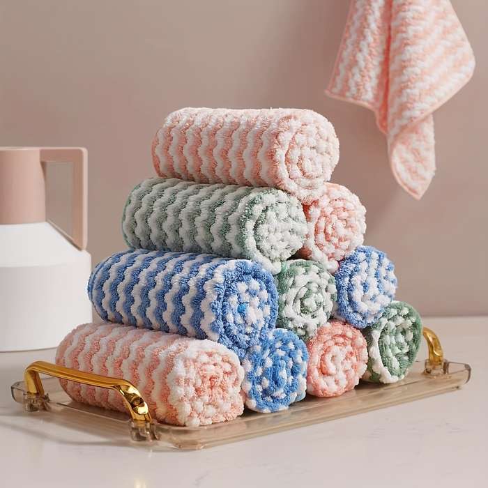2pcs Random Color Kitchen Cleaning Cloths