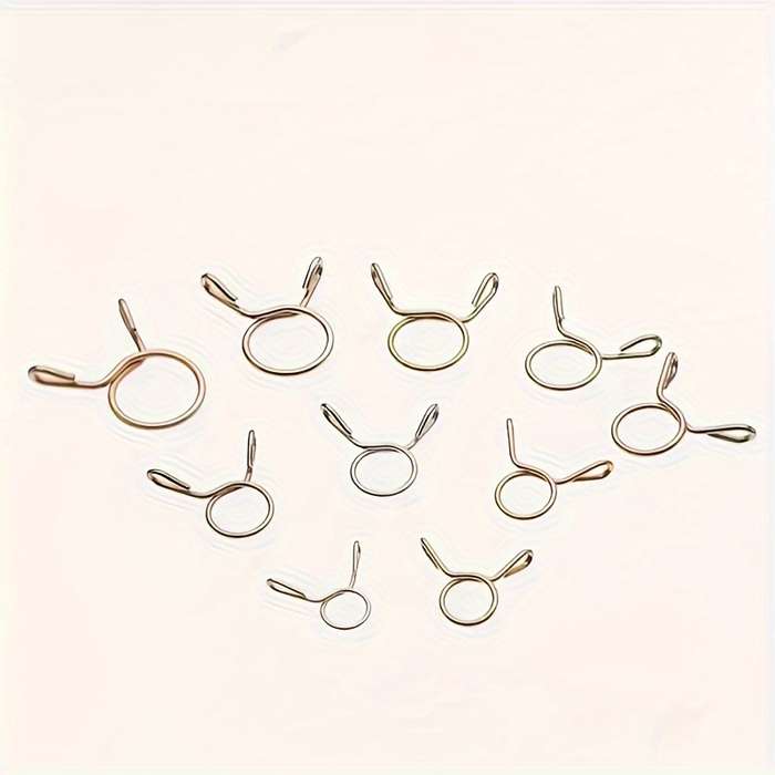 100pcs Galvanized Steel Wire Spring Clamps