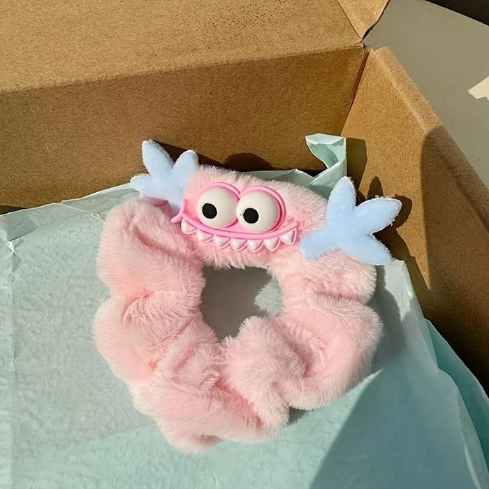 Cute Plush Monster Hair Ties Set