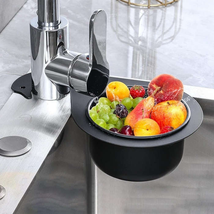 1pc Black Swan Stainless Steel Sink Strainer Basket