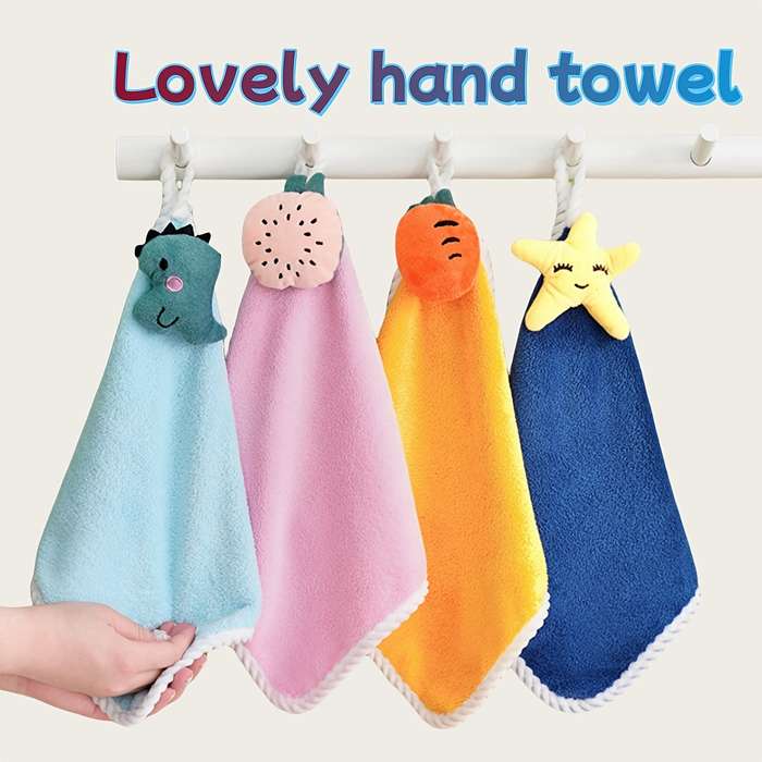 Ultra-Fine Coral Fleece Cartoon Towels