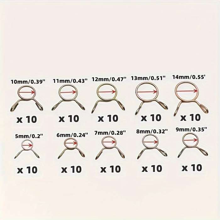 100pcs Galvanized Steel Wire Spring Clamps