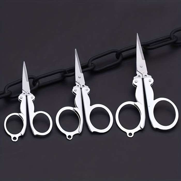 Small Folding Scissors Portable Travel Scissors Stainless Steel Cutter Mini Scissors For Home Office