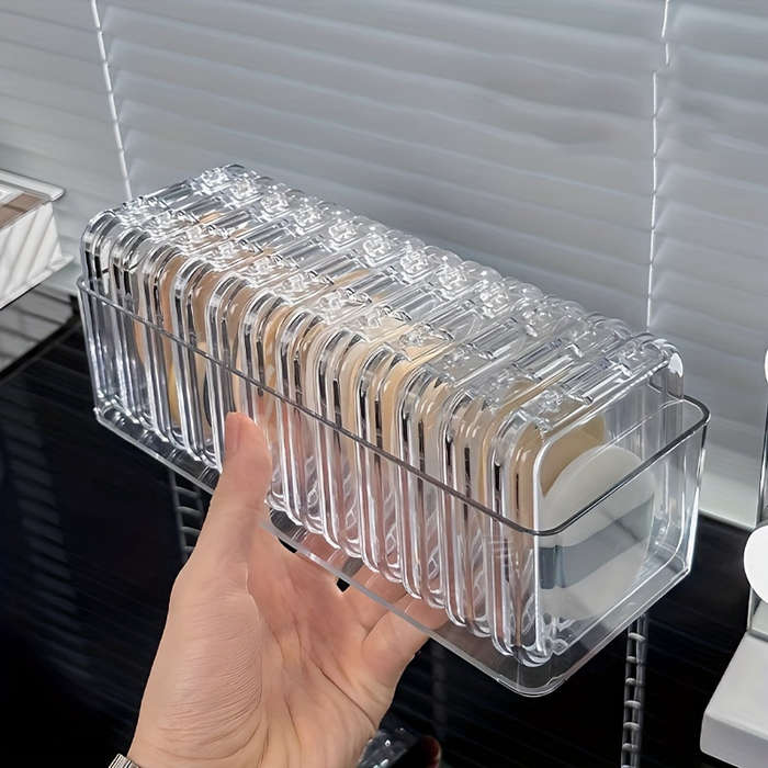 1pc Clear Plastic Cosmetic Storage Box