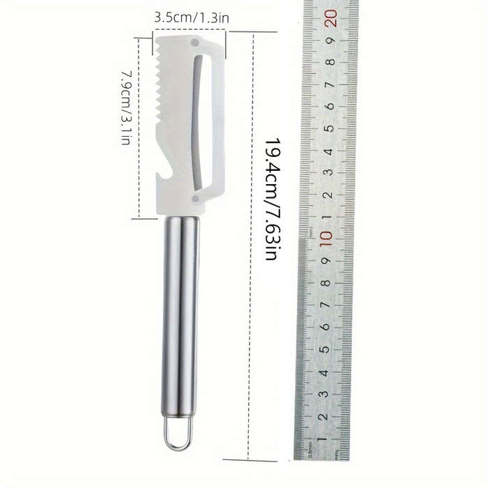 1pc 4-in-1 Multifunctional Stainless Steel Peeling Knife