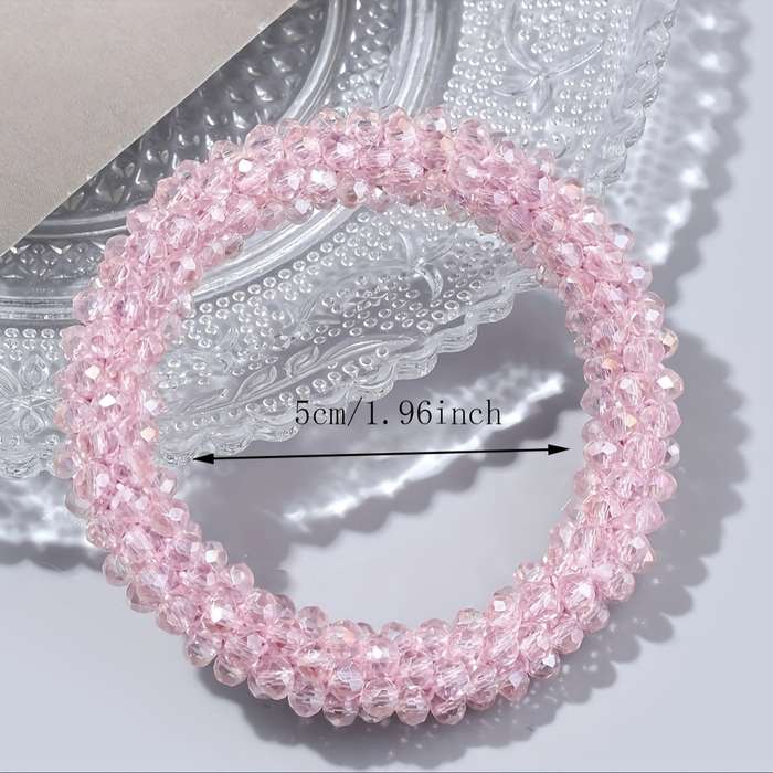 Crystal Handmade Beaded Hair Tie