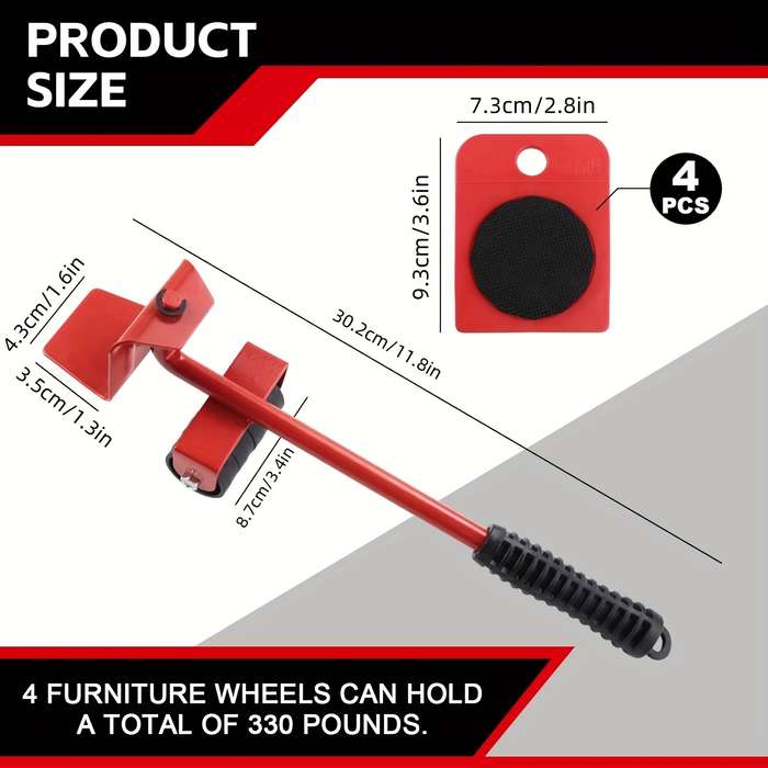 5pcs Heavy-Duty Furniture Moving System