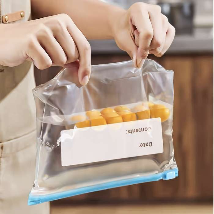 10pcs Reusable Zipper Bags For Food Storage