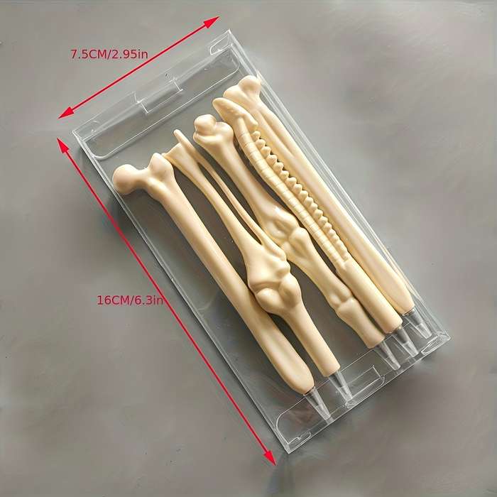 5-Pack Bone-Shaped Ballpoint Pens
