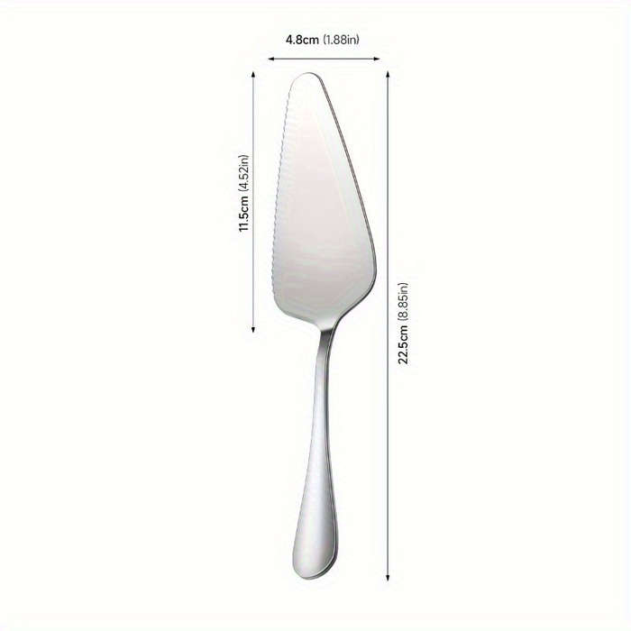 1pc Stainless Steel Cake Server with Serrated Edge