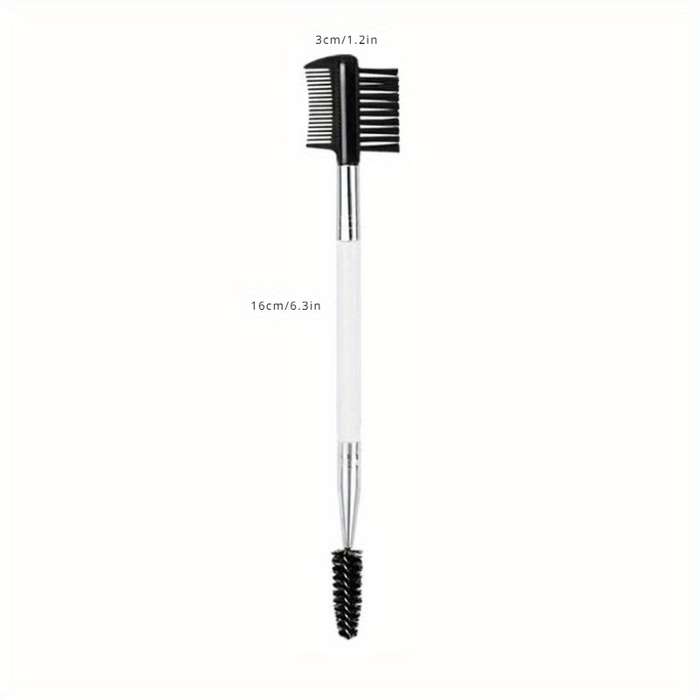 Dual-Head Eyebrow and Eyelash Brush