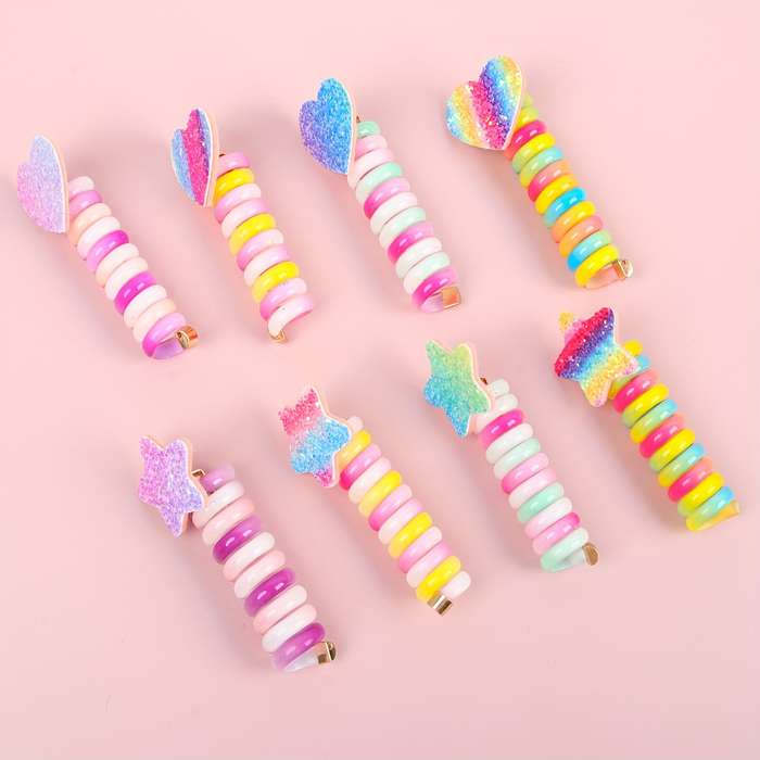 Set of 4 Cute Spiral Hair Ties