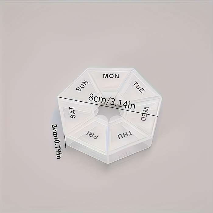 Mini 7-Corner Storage BoxSeven Grids Squares Pill Box