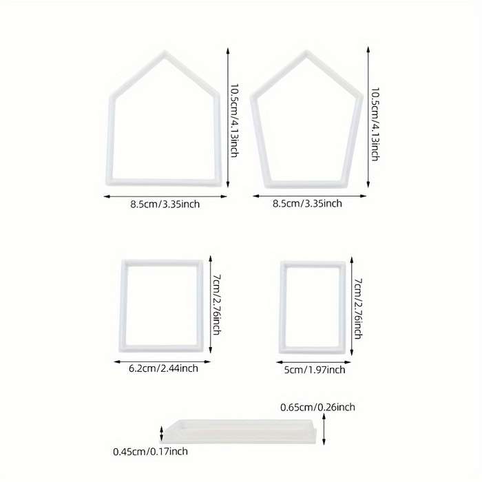 1pcs Polygon Pattern Fondant Mold