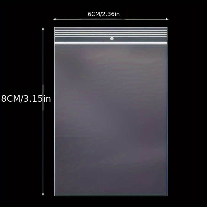 250pcs Reusable Clear Plastic Zipper Bags