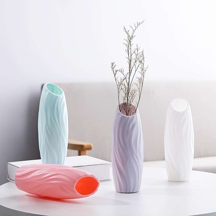 1pc Vintage Style Plastic Cylinder Vase