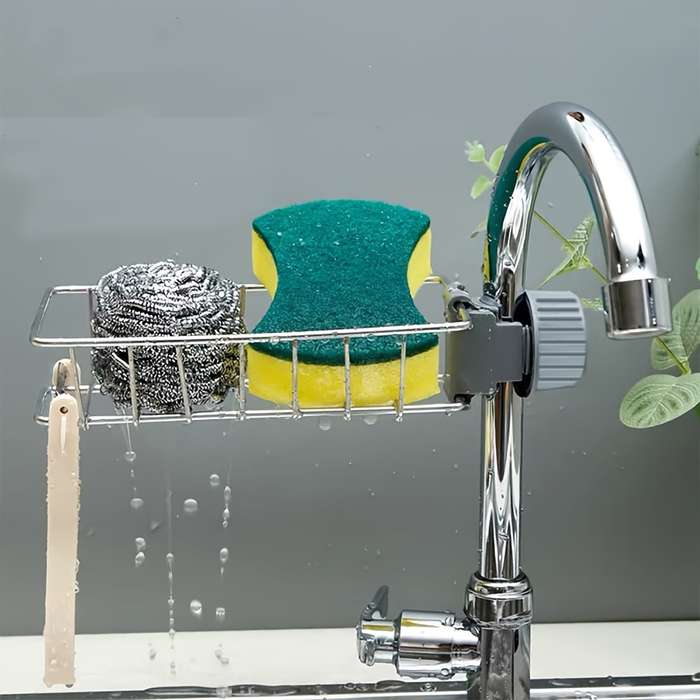 Kitchen Faucet Sponge Stainless Steel Holder